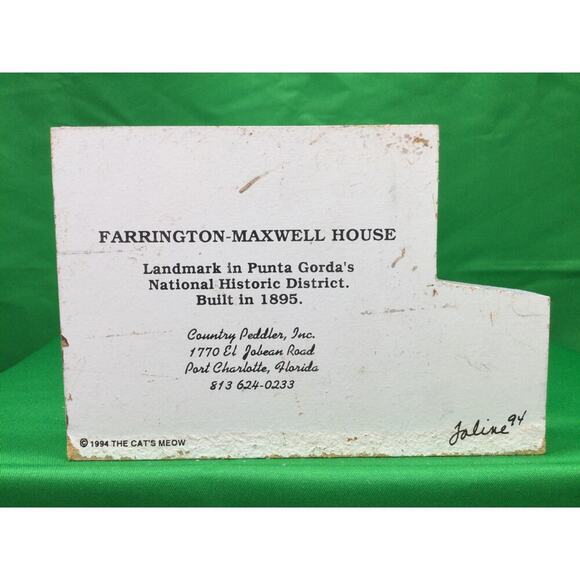 The Cats Meow 1994 Farrington Maxwell House Florida Shelf Sitter - Picture 2 of 4